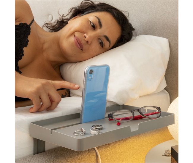Prateleira Universal para a Cama Modelo Bedten Cinza