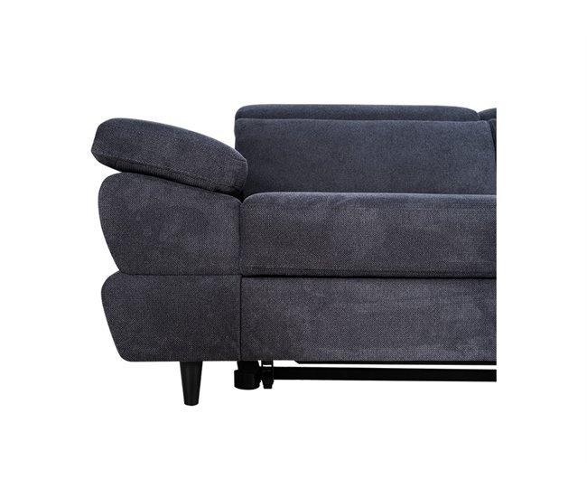 Sofá de canto OMEGA com cama cor antracite Antracite