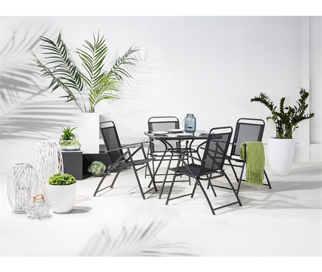 Beliani Cadeira de jardim LIVO Preto