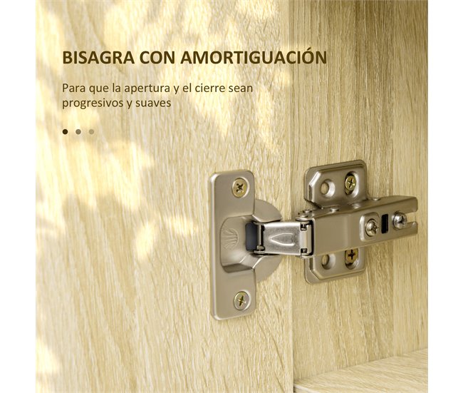 Armário Casa de Banho com Espelho MDF e Vidro kleankin Castanho