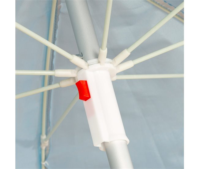 Aktive Guarda-sol de praia corta-vento de 8 nervuras Azul