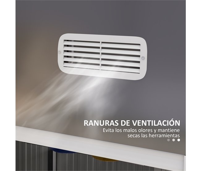 Abrigo de Exterior Aço galvanizado Outsunny Cinza