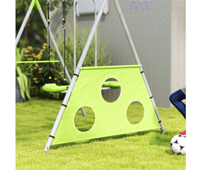 Conjunto de Brincar para Exterior Metal, PE e Poliéster AIYAPLAY Verde