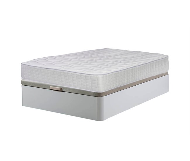 Cama Dobrável Canapé + Colchão Branco