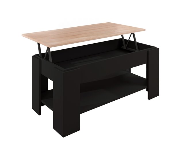 Mesa de centro elevável sala de estar e jantar nicoleta 100x50