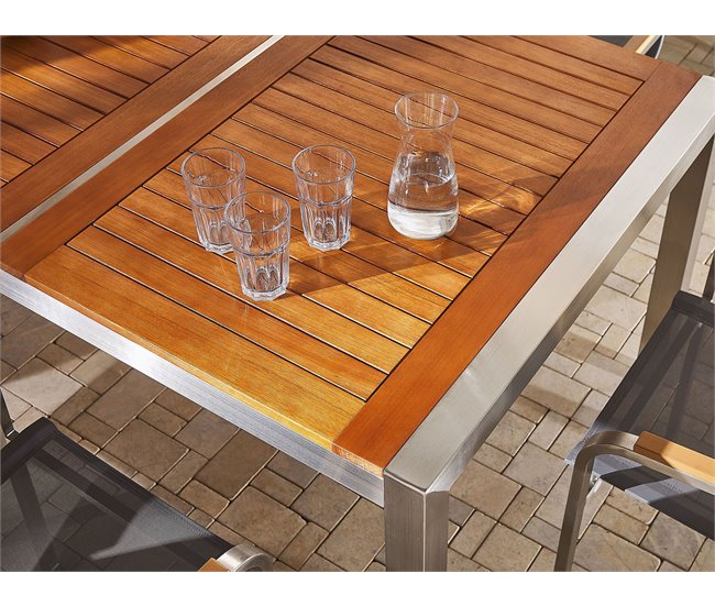 Beliani Mesa de refeição GROSSETO 100x220 Castanho