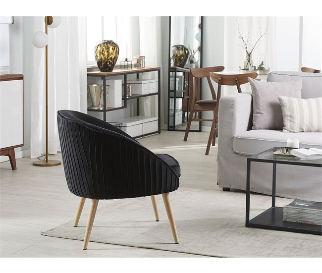 Beliani Poltrona de leitura TROMSO Preto