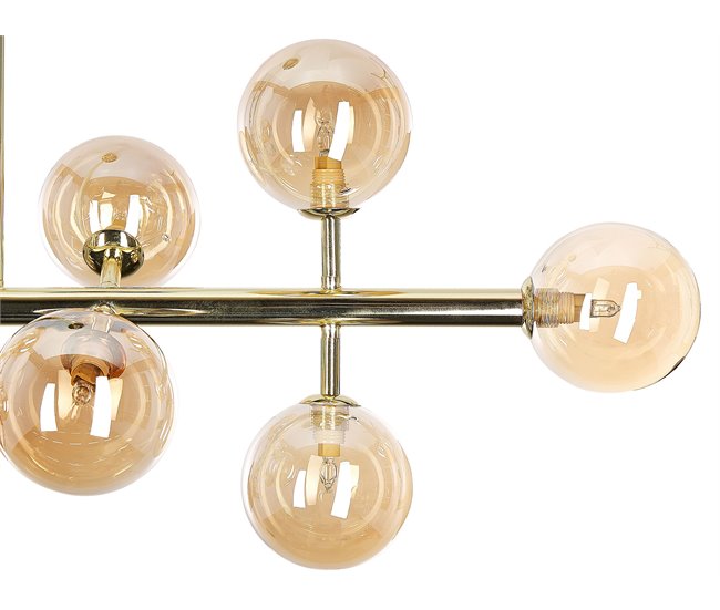 Beliani Candeeiro de tecto RAMIS Dourado