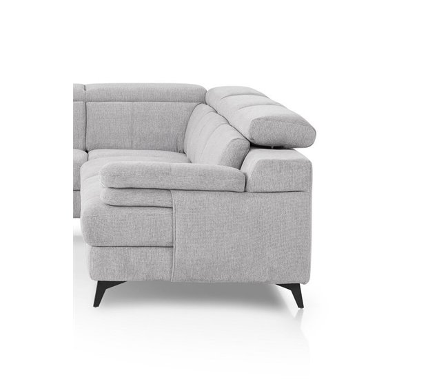 Sofá de canto TITUS com cama Cinza