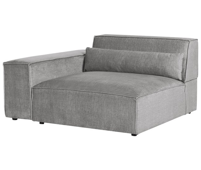 Sofá modular 2 lugares com repousa-pés HELLNAR Cinza