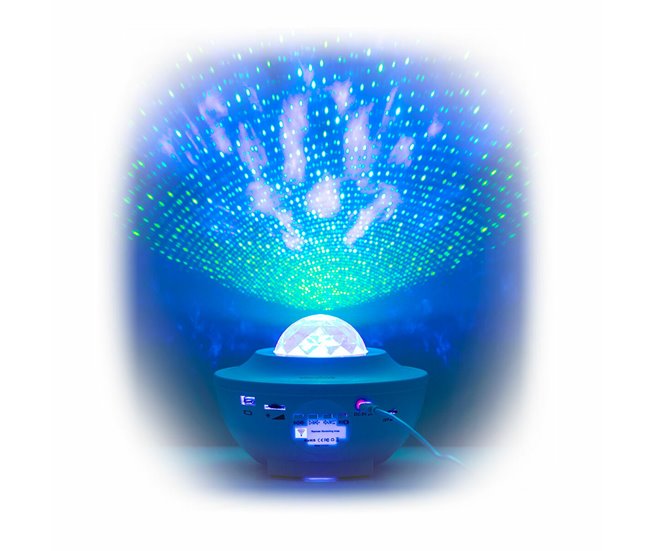 Projetor de Estrelas LED e Laser com Altifalante Branco