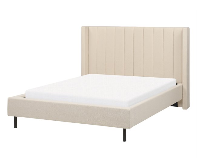 Beliani Cama Bouclé VILLETTE 165x222 Bege