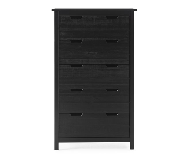Cómoda julieta 5 gavetas preto
