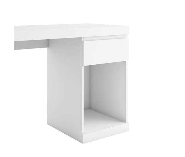 Secretária de escritório BORO 1 gaveta branco Branco