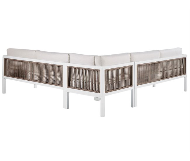 Beliani Conjunto de jardín BORELLO Branco