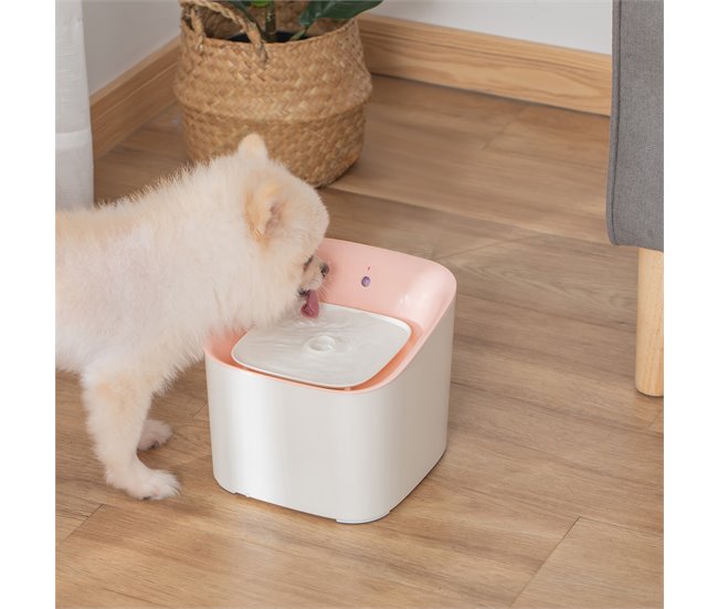 Fonte de Água para Gatos ABS PawHut Rosa