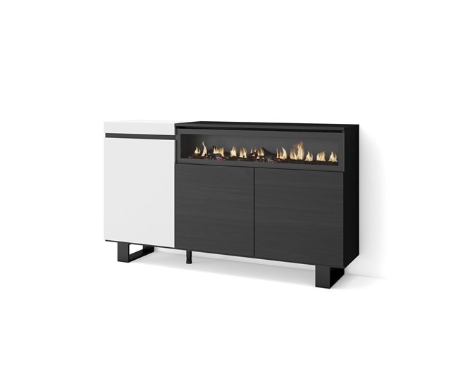 Aparadores para sala 150 Branco/ Preto