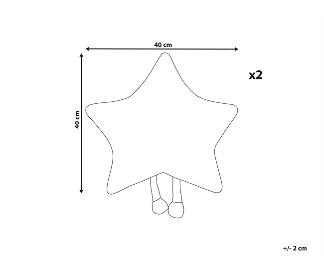 Beliani Cojín decorativo STARFRUIT Branco/ Bege