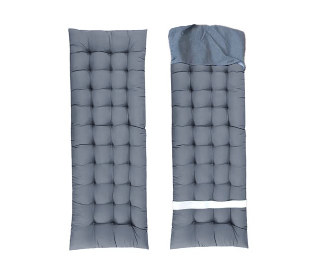 Almofada para espreguiçadeira de jardim 55x7 Cinza