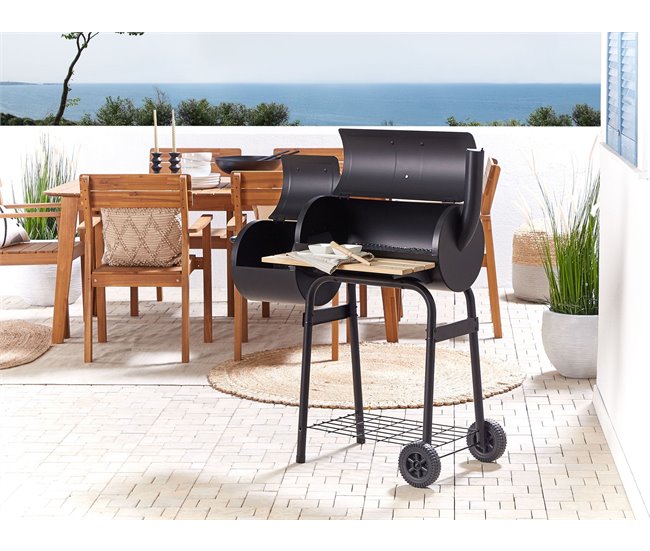 Beliani Barbacoa de carbón SATAH Preto