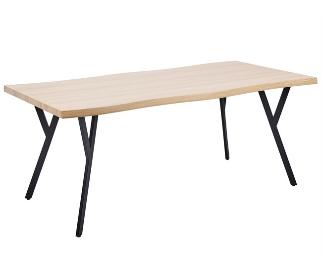 Beliani Mesa de jantar ALTON Castanho