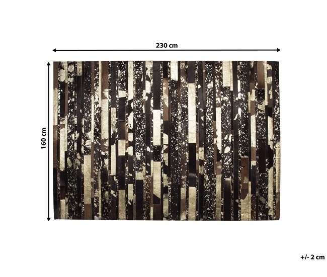 Beliani Pelos curtos ARTVIN 160x230 Castanho