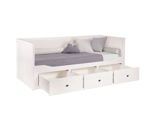 Cama nido UPPSALA 80/160x200cm branca Branco