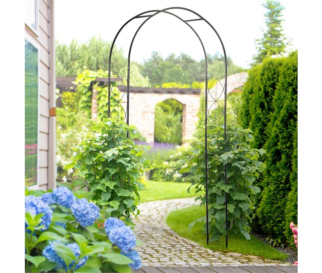Arco de Metal para Exterior Metal Outsunny Preto