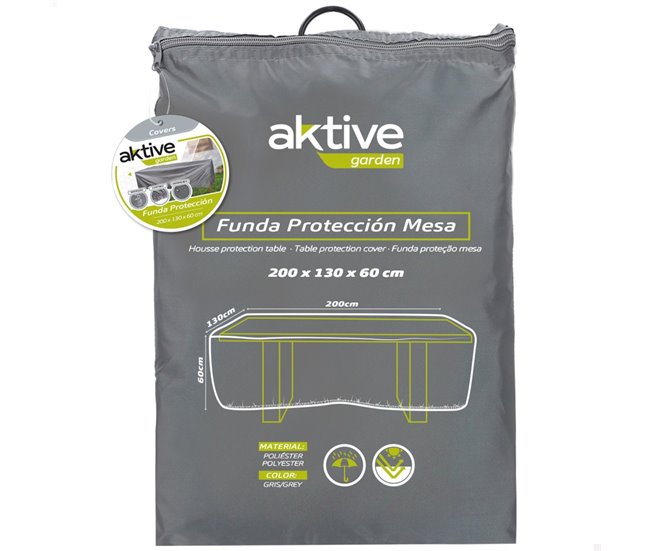 Capa de proteção mesa jardim Aktive Garden Cinza