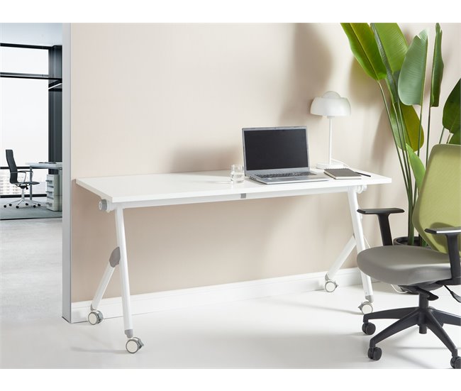 Beliani Secretária dobrável BENDI 160x60 Branco