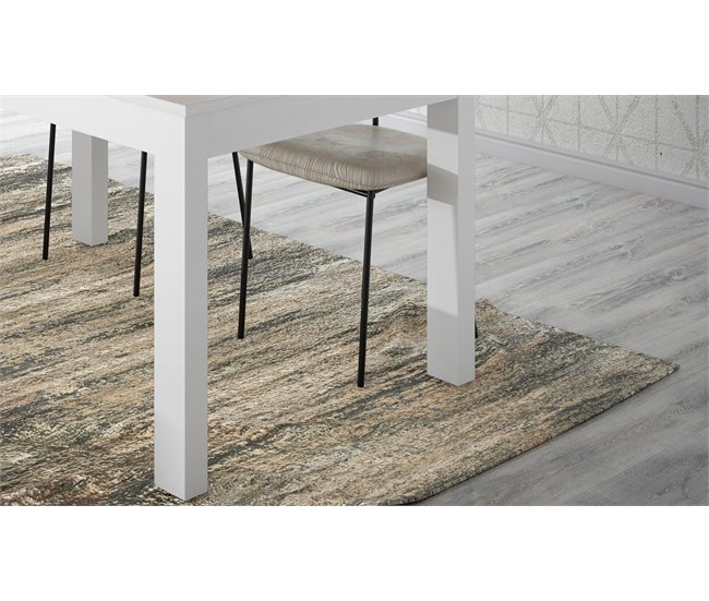 Mesa de jantar extensível MONTREAL branco Branco Brillo
