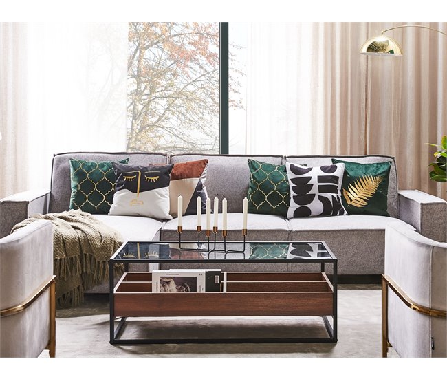 Beliani Almofada decorativa CAMPSIS Multicor