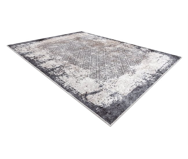 MIRO 51864.804 Tapete Vintage treliça antiderrapante 120x170 Cinza