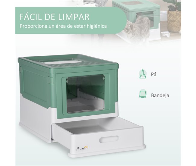 Caixa de Areia para Gatos PP PawHut Verde
