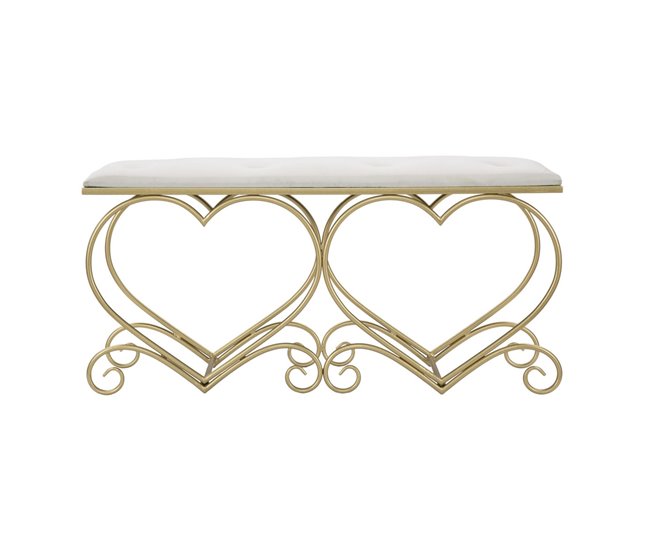 Banco Coração 3 105x37 Branco