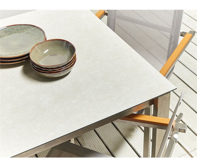 Beliani Conjunto de refeição COSOLETO Branco