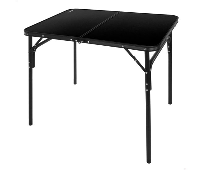 Aktive Mesa de acampamento dobrável preto antiderrapante c/sistema de nivelamento Preto