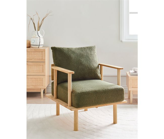 Beliani Poltrona ASKER Verde Escuro