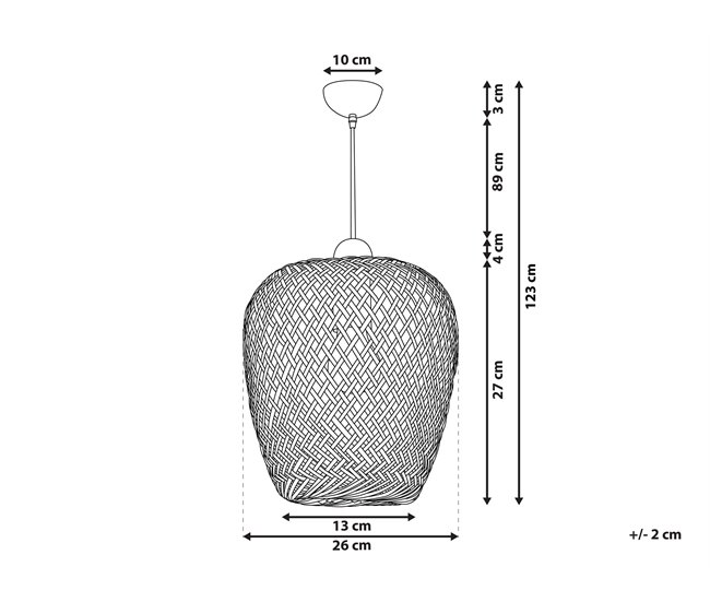 Beliani Candeeiro de tecto BOMU Castanho