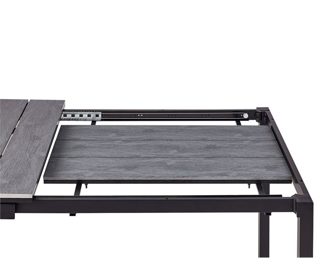 Beliani Mesa extensível TOFANE 198x90 Cinza
