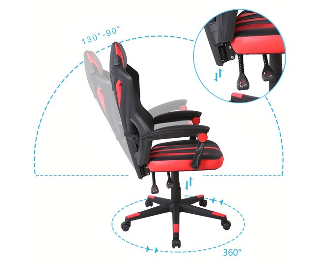 Cadeira gaming TOFU Preto/ Vermelho
