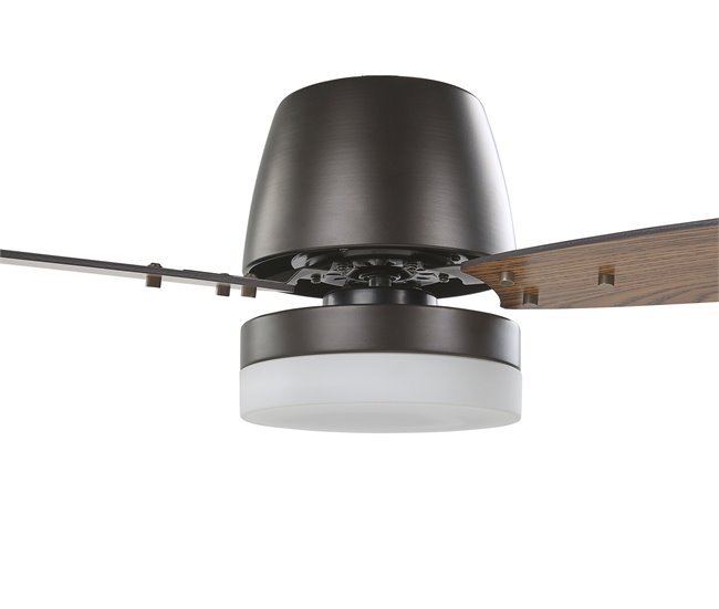 Beliani Lâmpada de teto com ventilador MLAVA Castanho