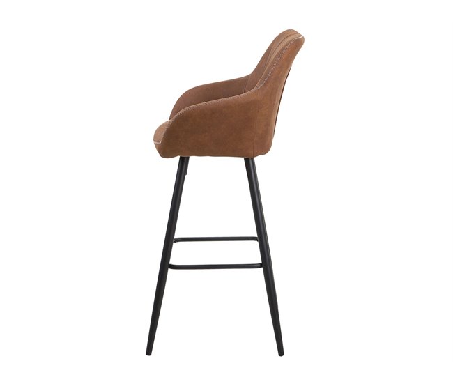 Beliani Silla de bar DARIEN Dourado