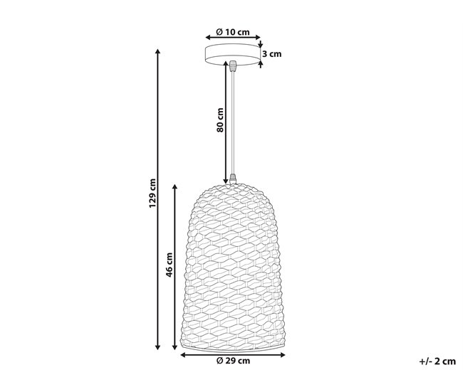 Beliani Candeeiro de tecto KERIO Castanho
