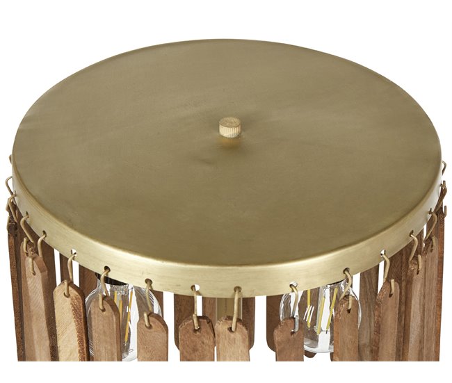 Beliani Candeeiro de mesa SABARI Castanho