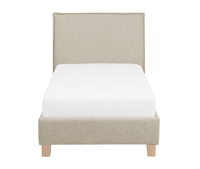 Beliani Cama com estrado Poliéster SENNEZ 98x216 Bege