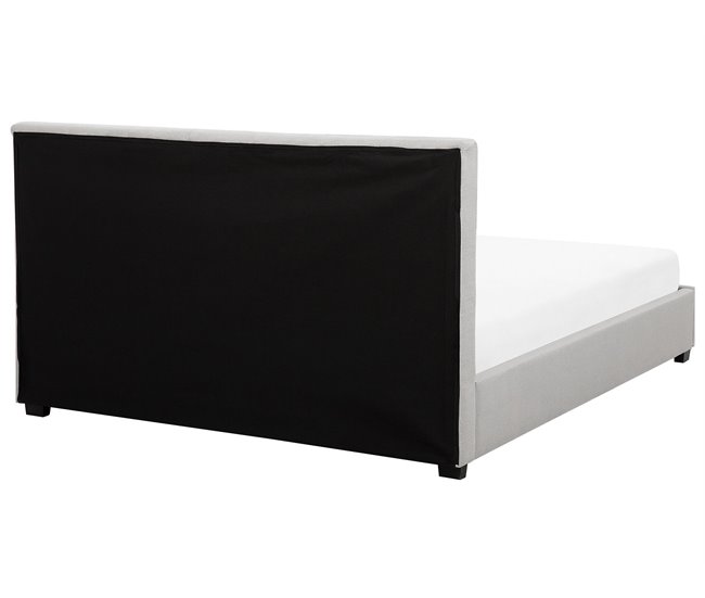 Beliani Cama con cajones Poliéster LA ROCHELLE 193x213 Castanho