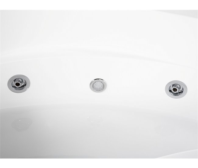 Beliani Banheira de esquina NEIVA 100x150 Branco Brillo