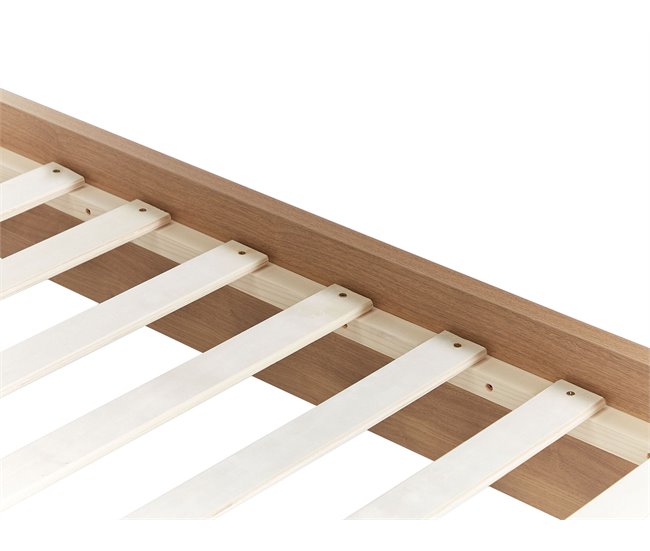 Beliani Cama com estrado Poliéster MILLAY 196x211 Branco/ Bege