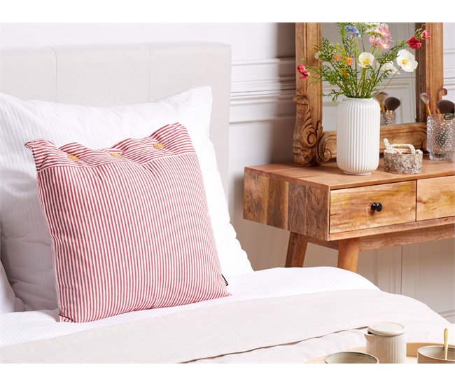 Beliani Almofada decorativa AALITA 45x45 Vermelho